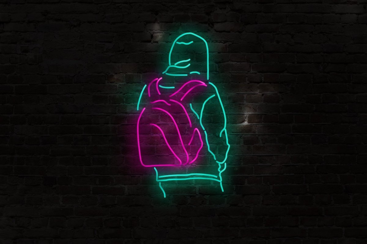 Неон на черном фоне