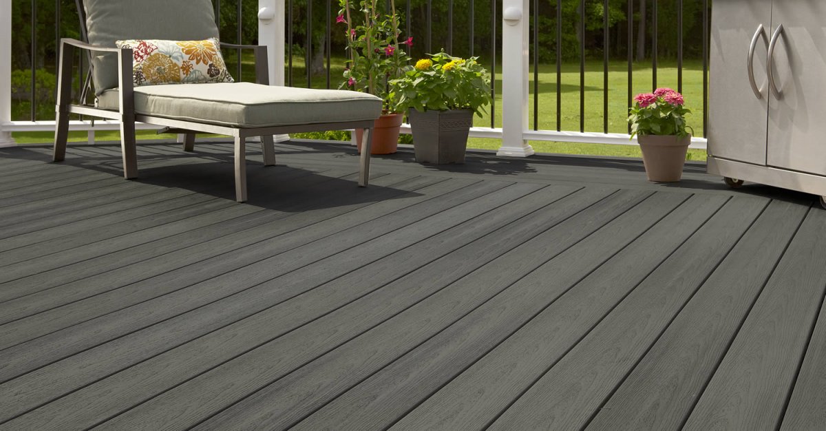 WPC Solid Decking серый