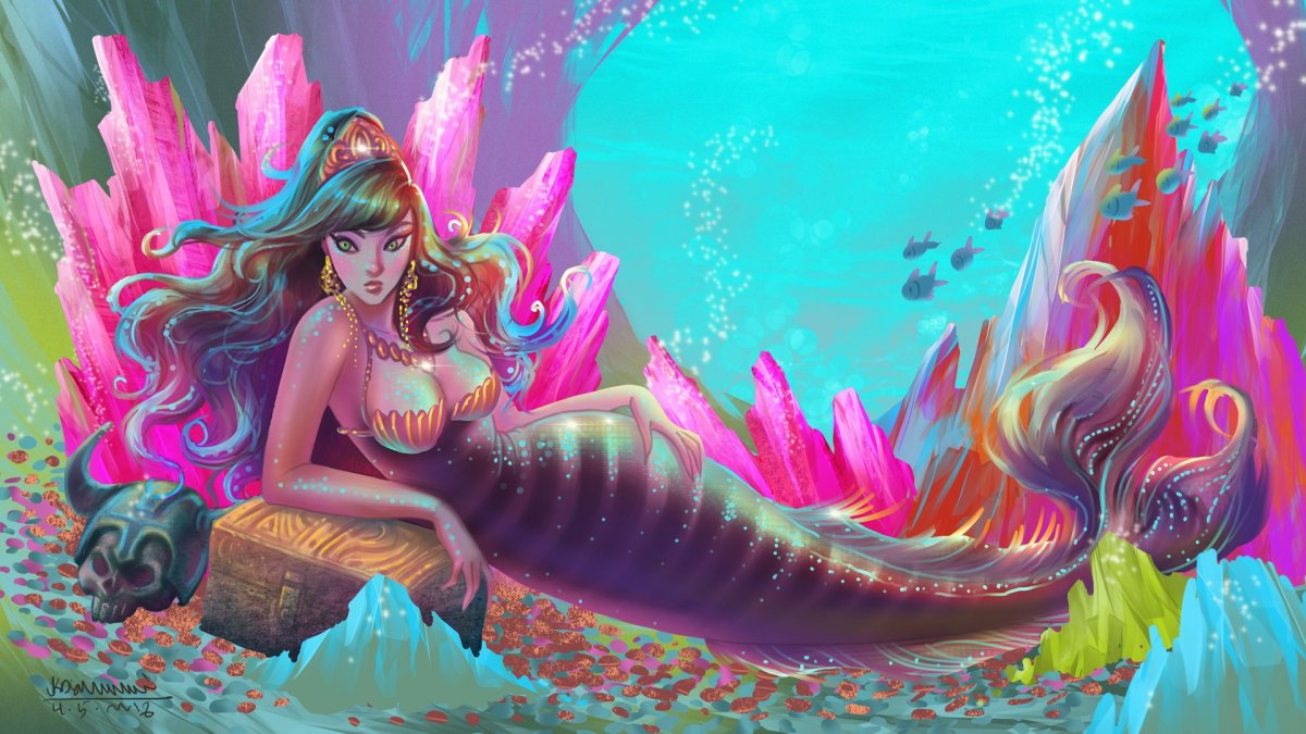 Аниме русалки и феи