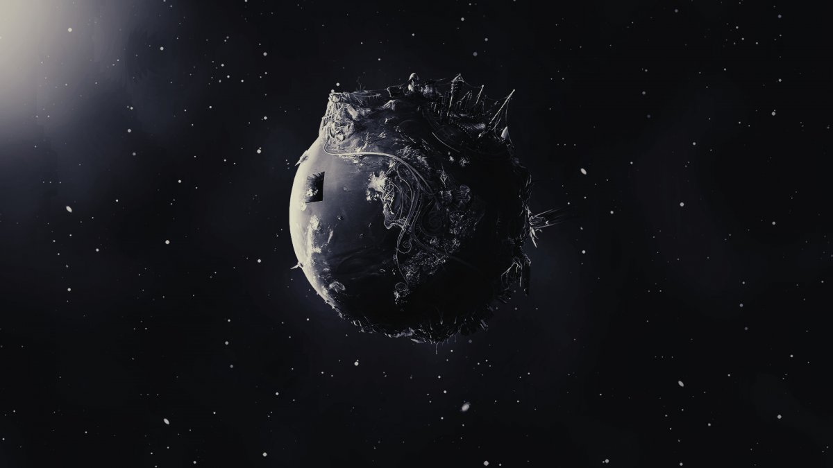 Чёрный фон с белыми точками