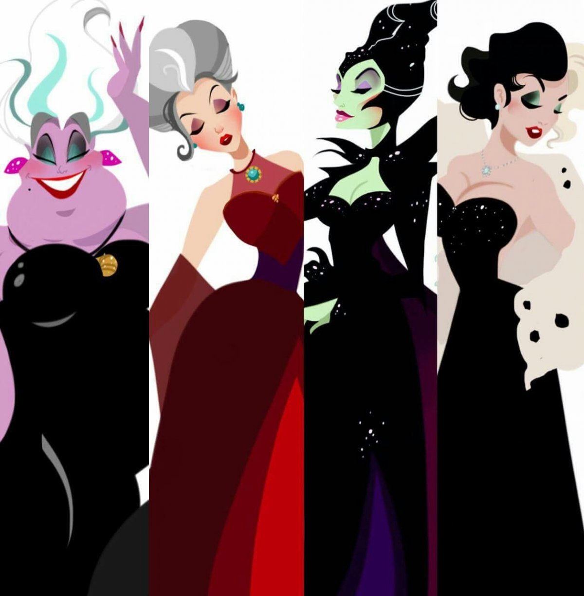 Круэлла Малефисента и Урсула