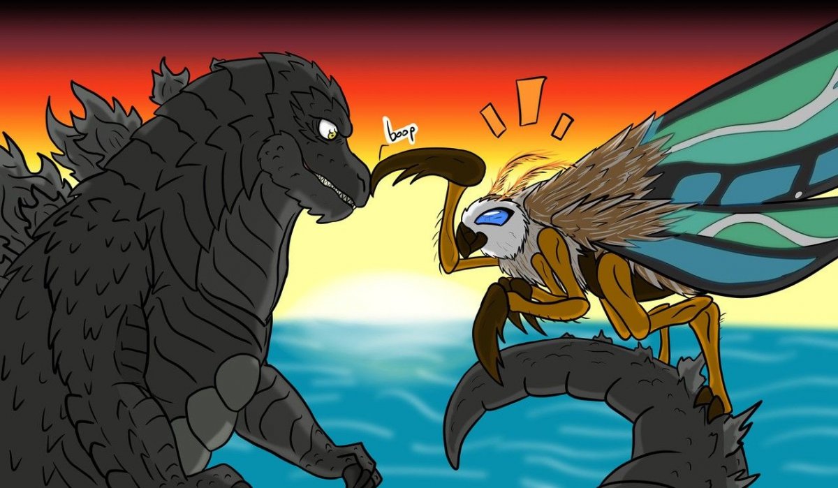 Аниме Мотра и Годзилла