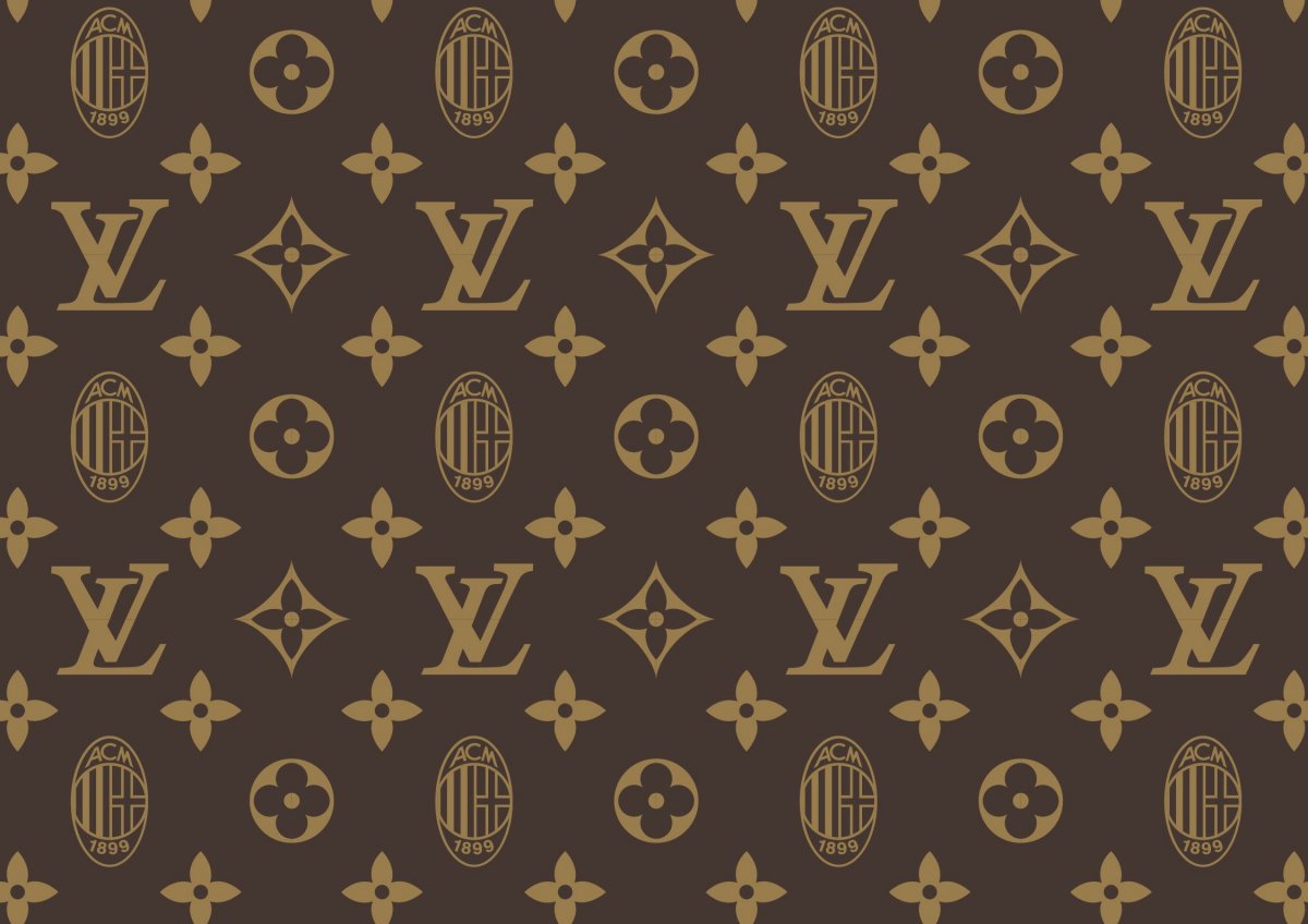 Наклейка золотистая Louis Vuitton