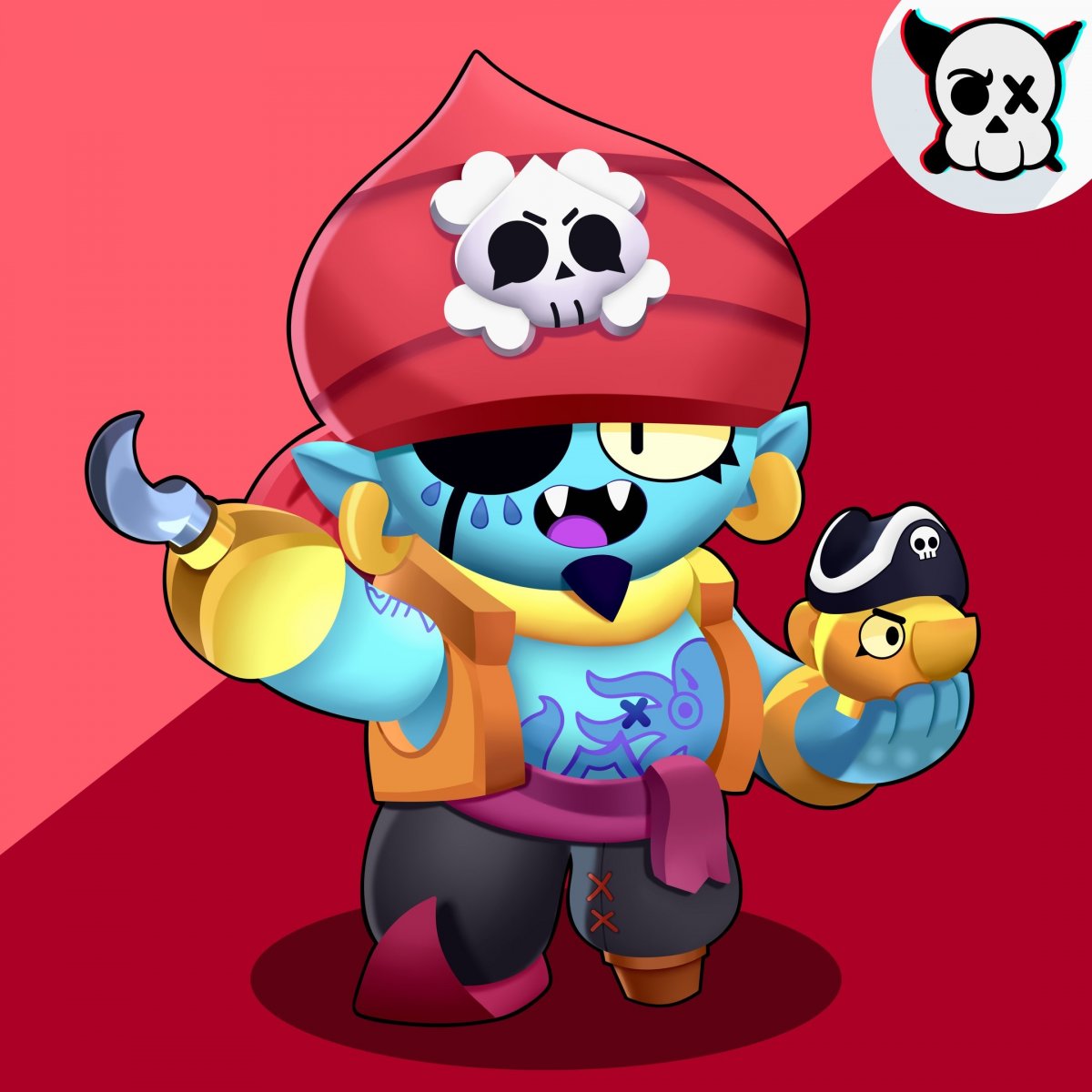 Арт Brawl Stars Капитан Карл