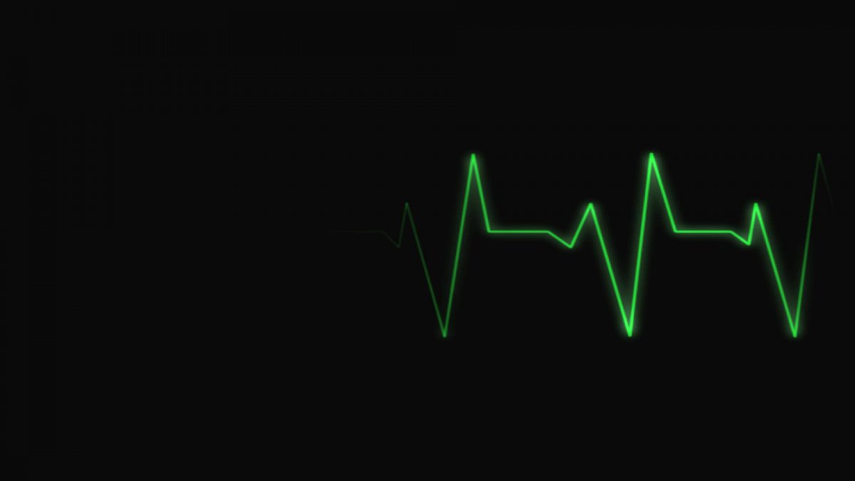 Сердцебиение на черном фоне