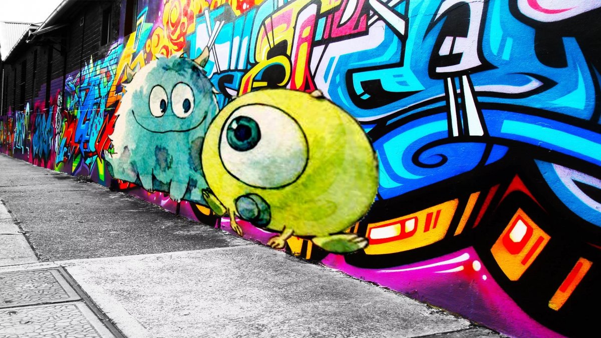 Яркие граффити
