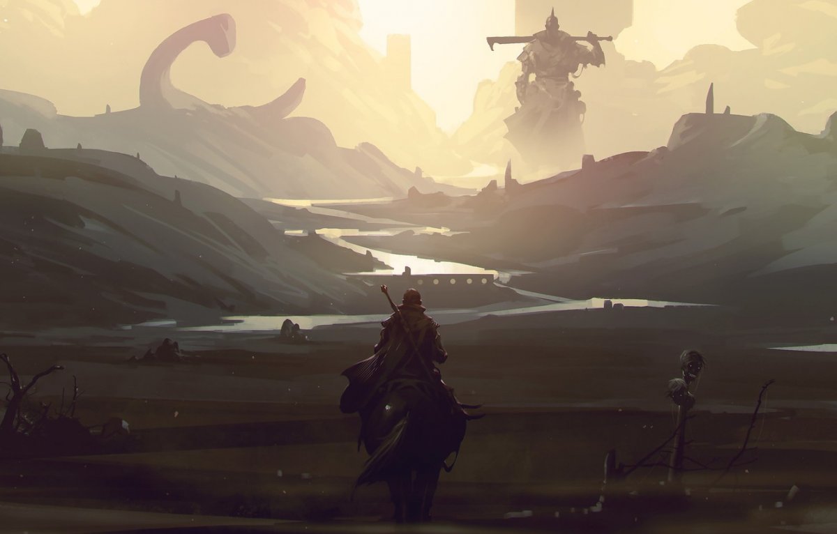 Одинокий воин фэнтези