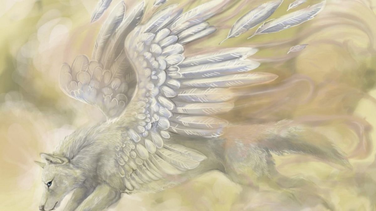 Волк с крыльями арт