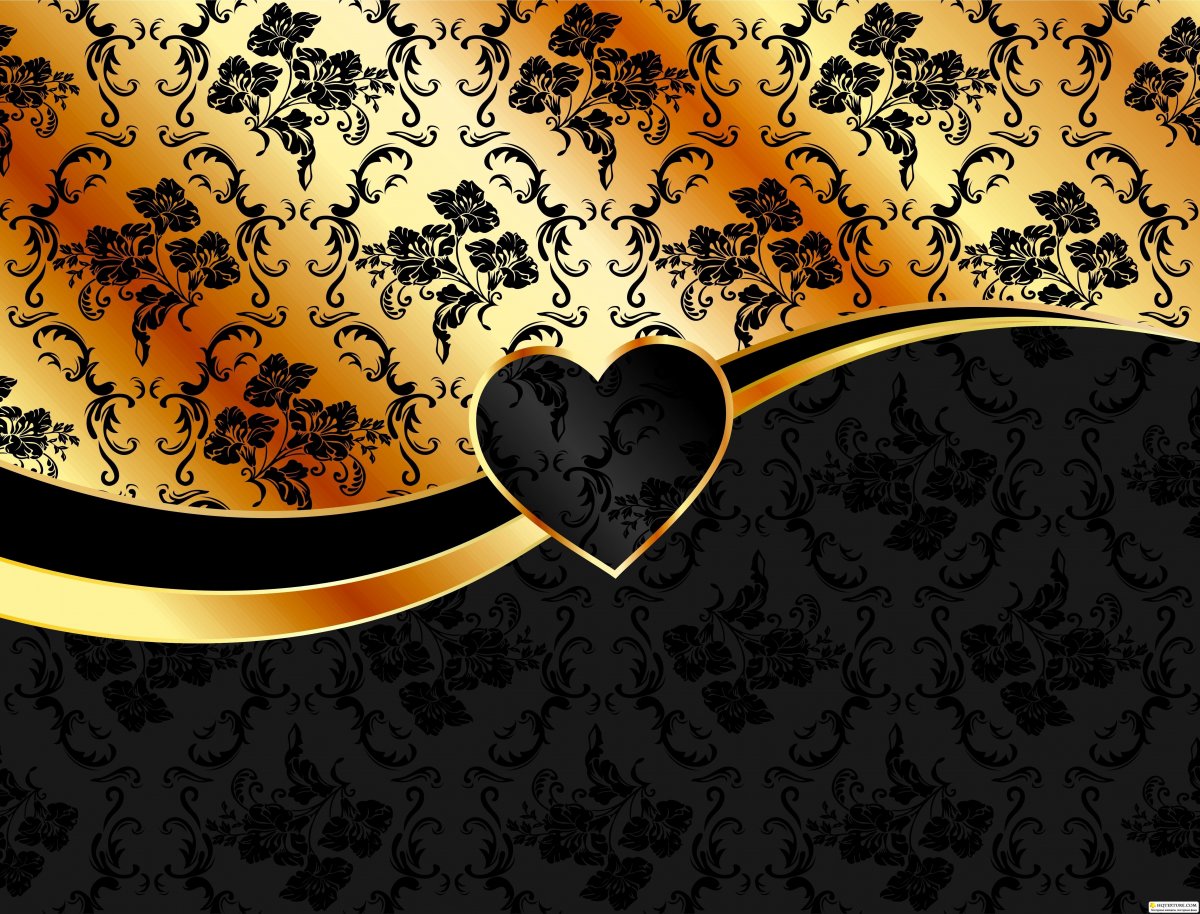 Черный фон с узорами