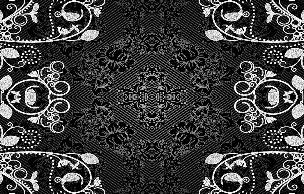 Золотой орнамент на черном фоне