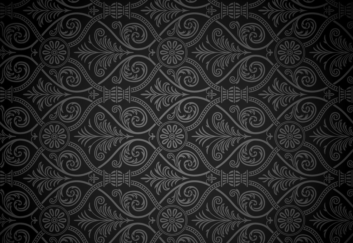 Черный фон с узорами