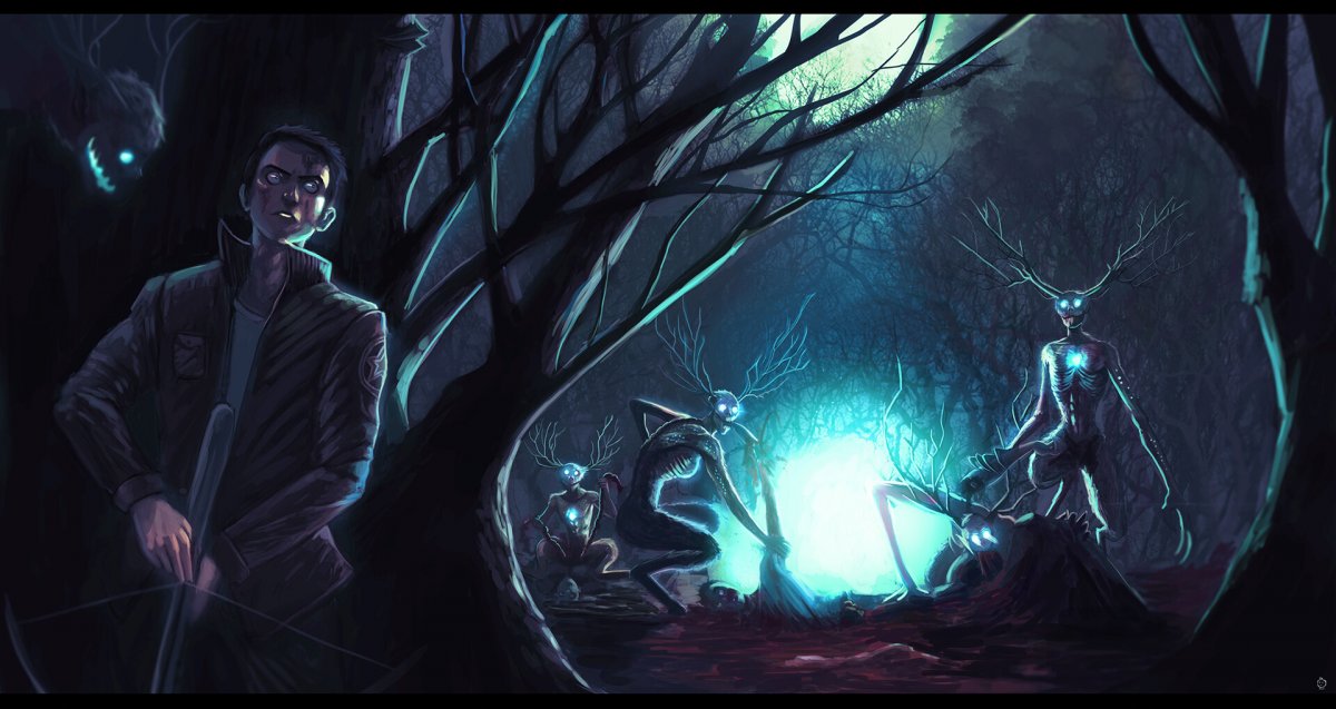 Вендиго демон леса арт