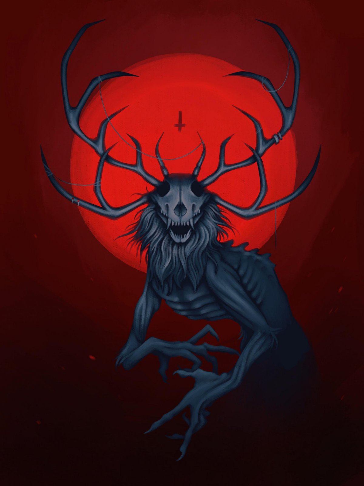 Вендиго демон леса арт