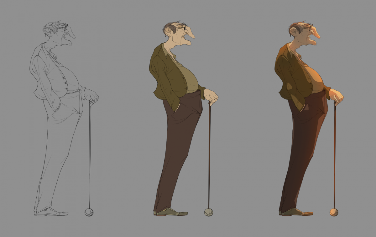 Парень с тростью