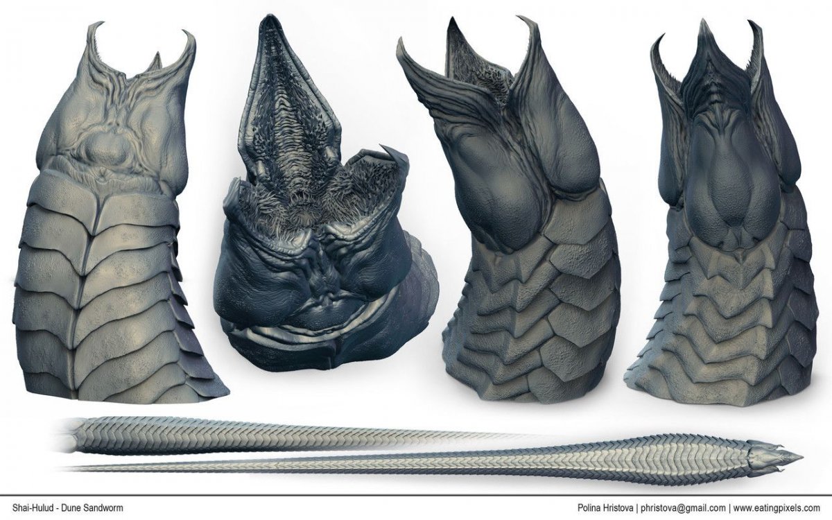 Дюна 2021 сцена с червем