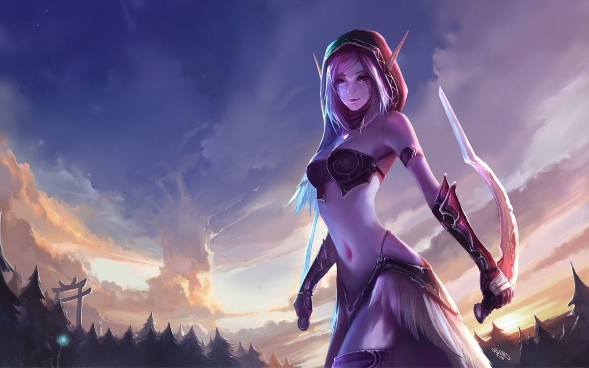 Ворлд оф варкрафт эльфийка