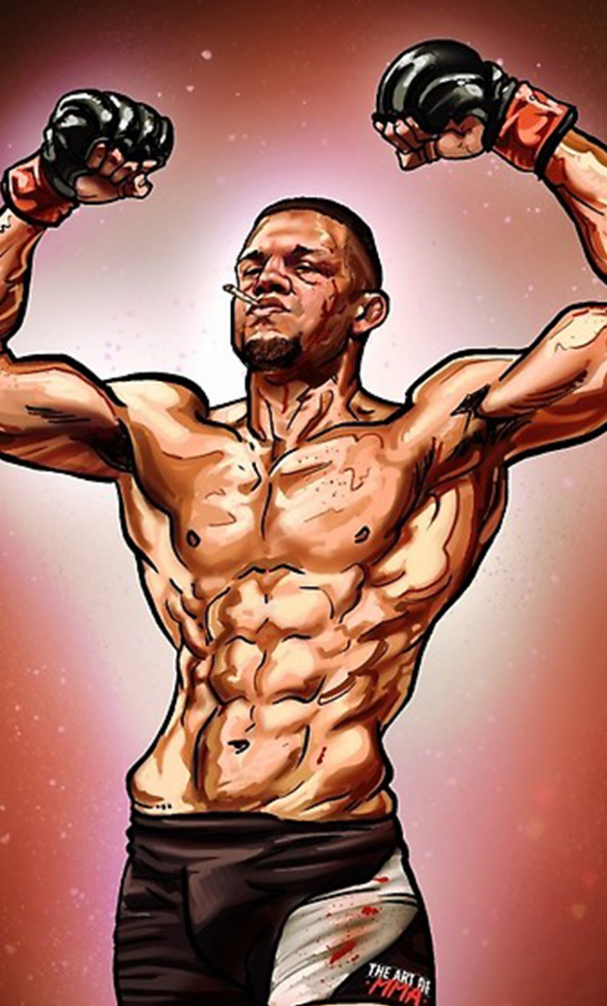 Нейт Диаз гангстер арт