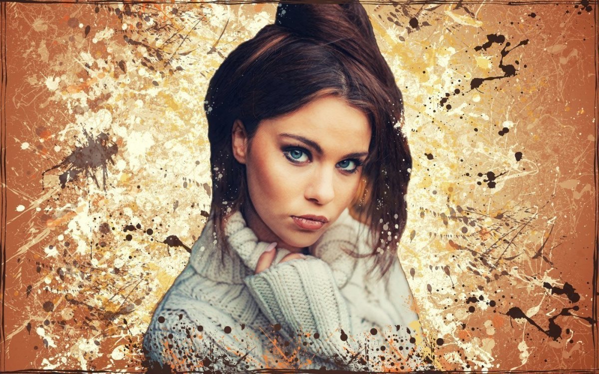 Фон для портрета в стиле Дрим арт с брызгами