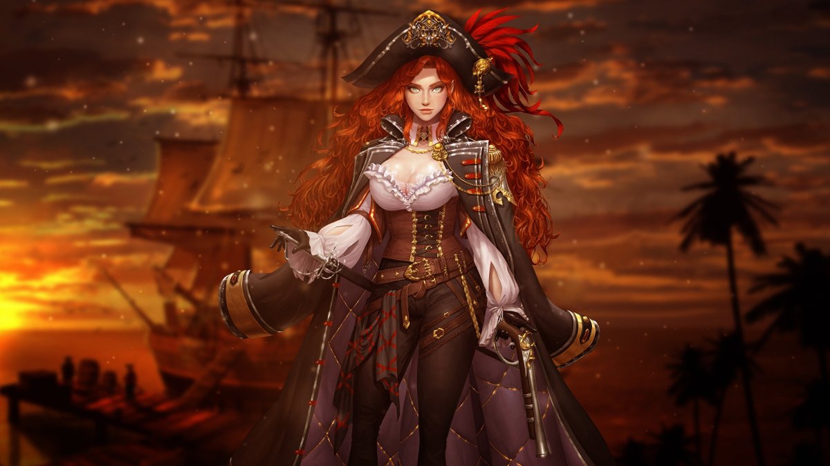 Девушка пират арт