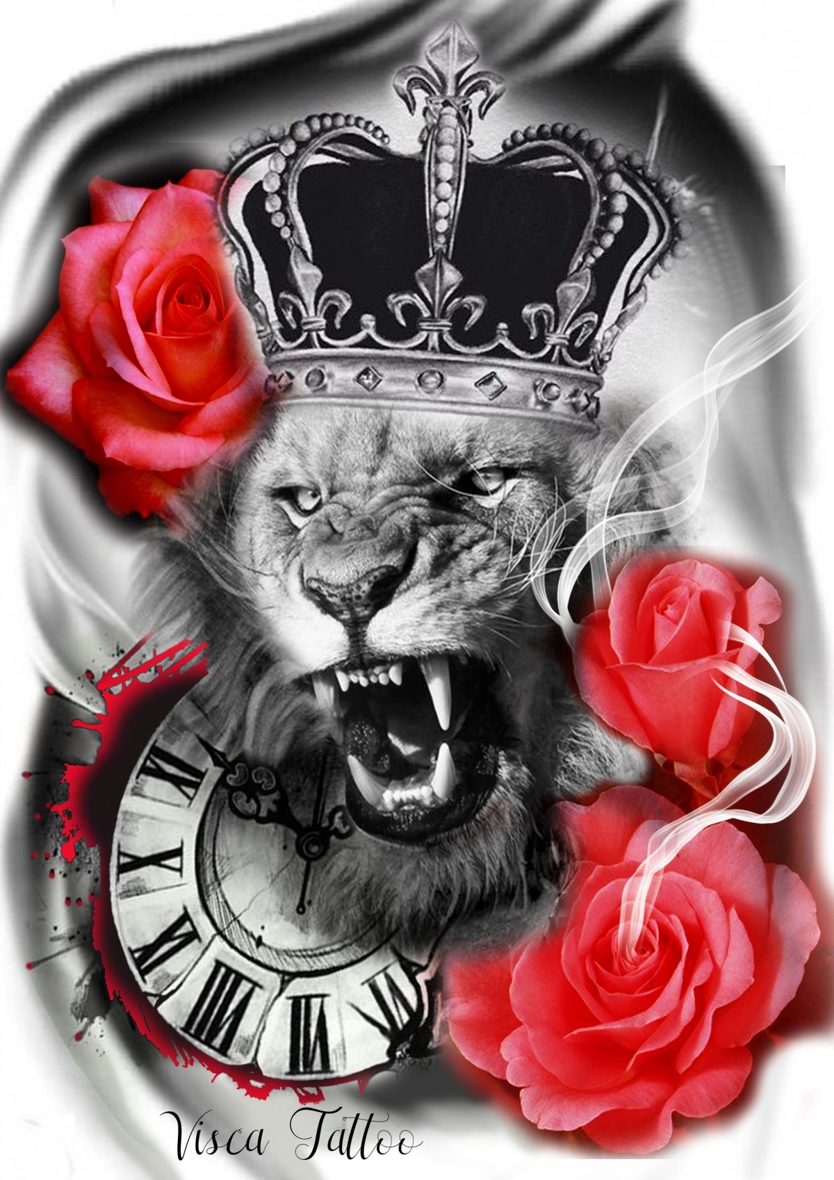 Лев с короной на голове