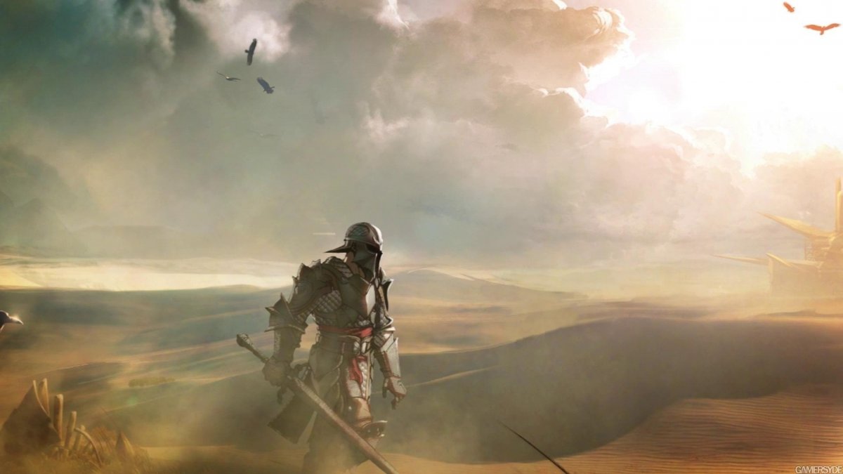 Пейзаж всадник