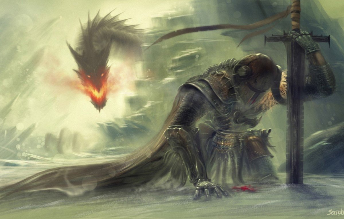 Одинокий воин с мечом