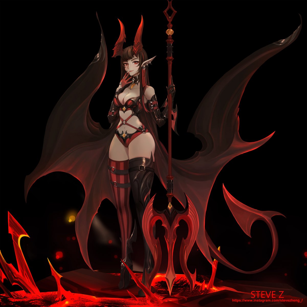 Девушка с рожками