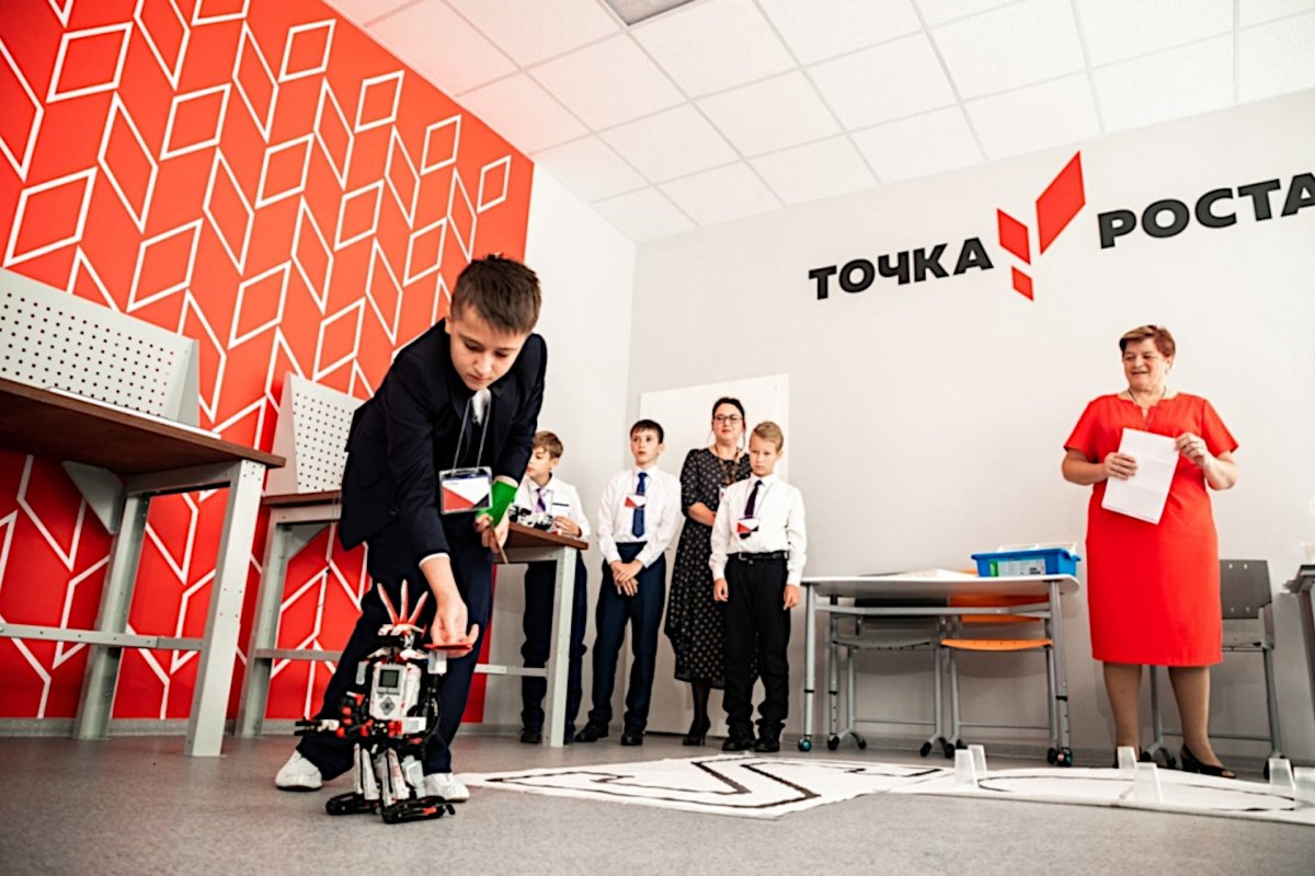 Баннер на стене «точка роста»