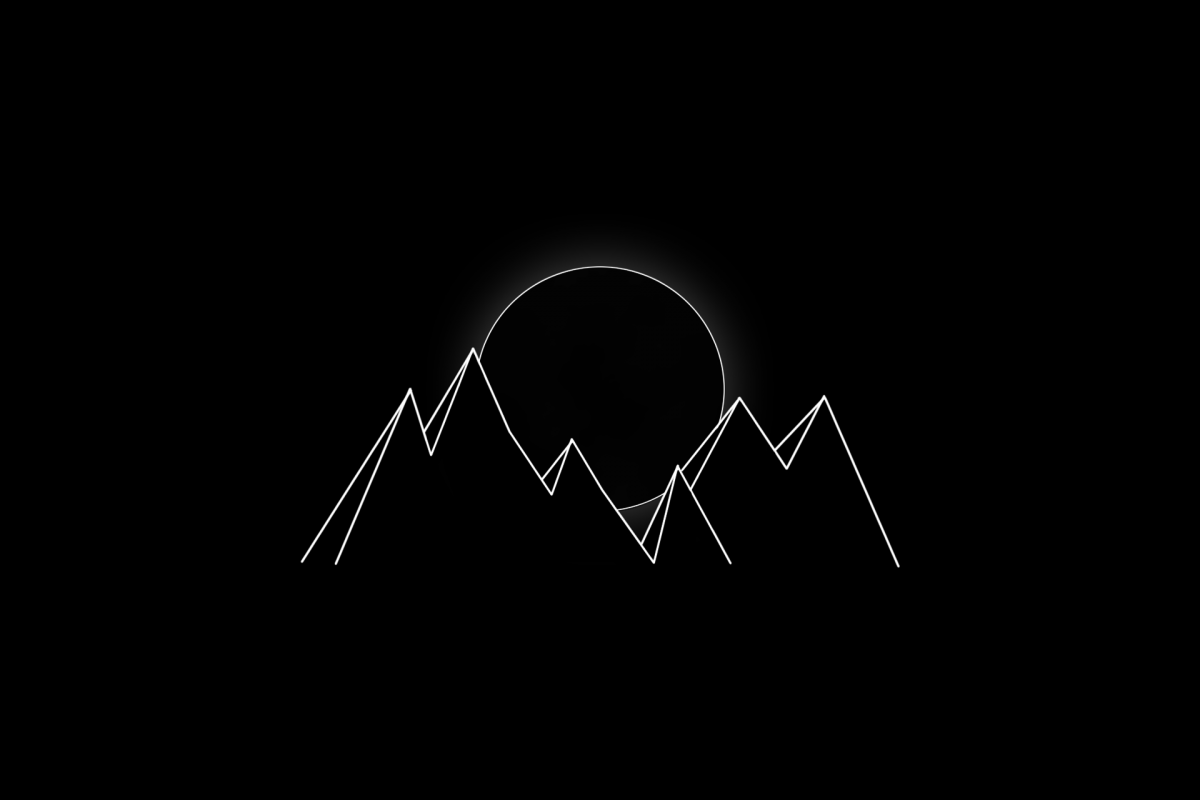 Обои на рабочий стол тёмные Минимализм круг