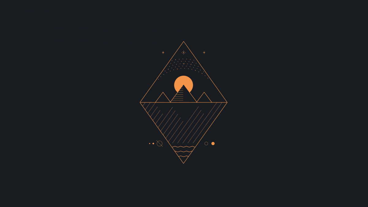 Черные минималистичные обои