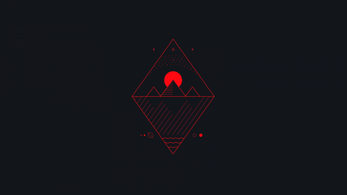 Темные минималистичные обои