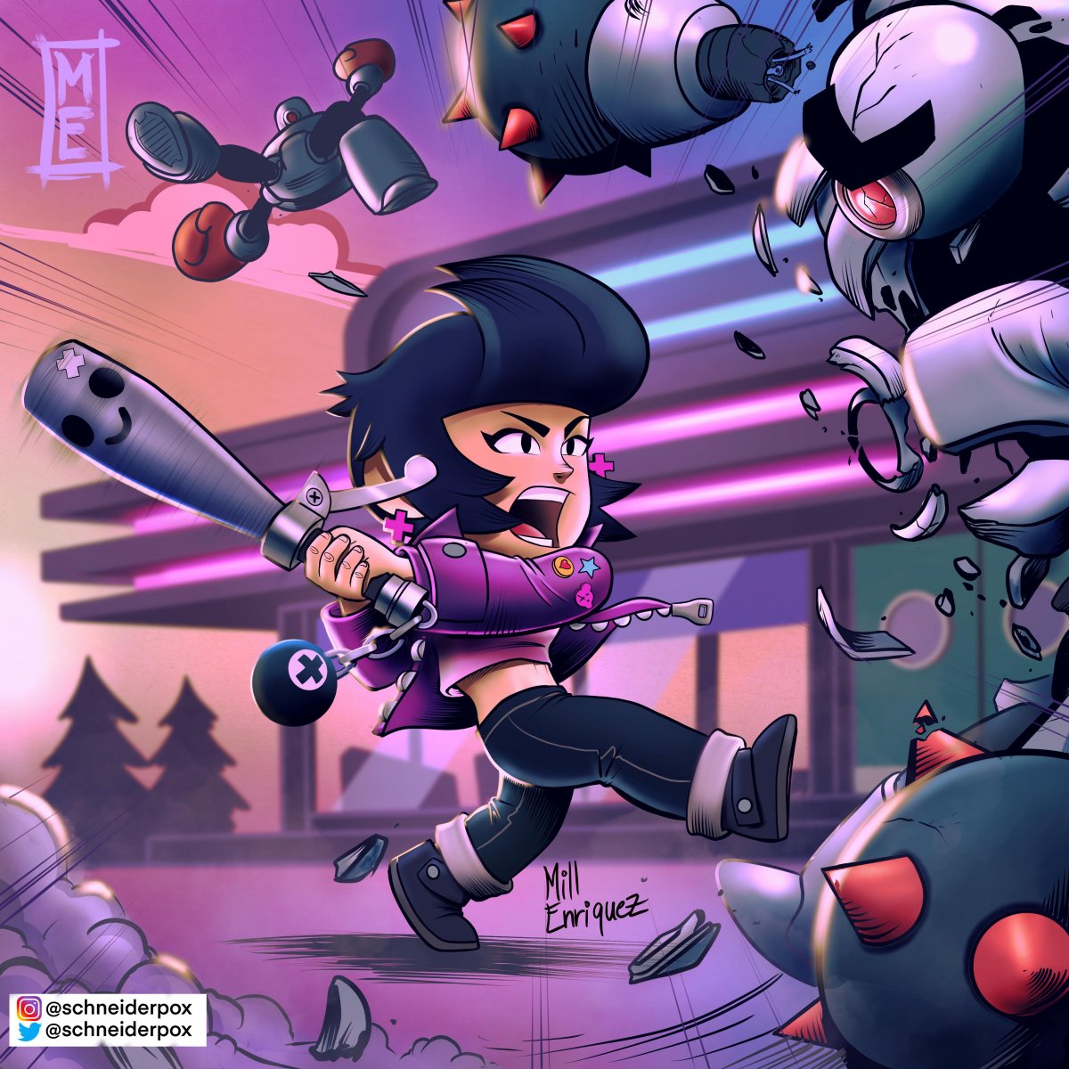 Brawl Stars арт героиня Биби