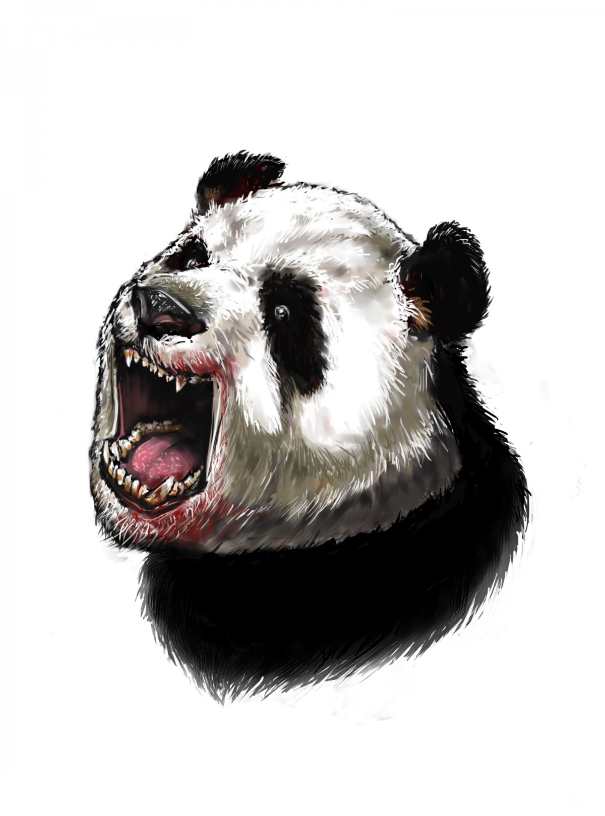 Чёрная Панда огонь