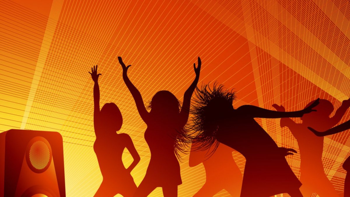 Яркий дискотечный фон