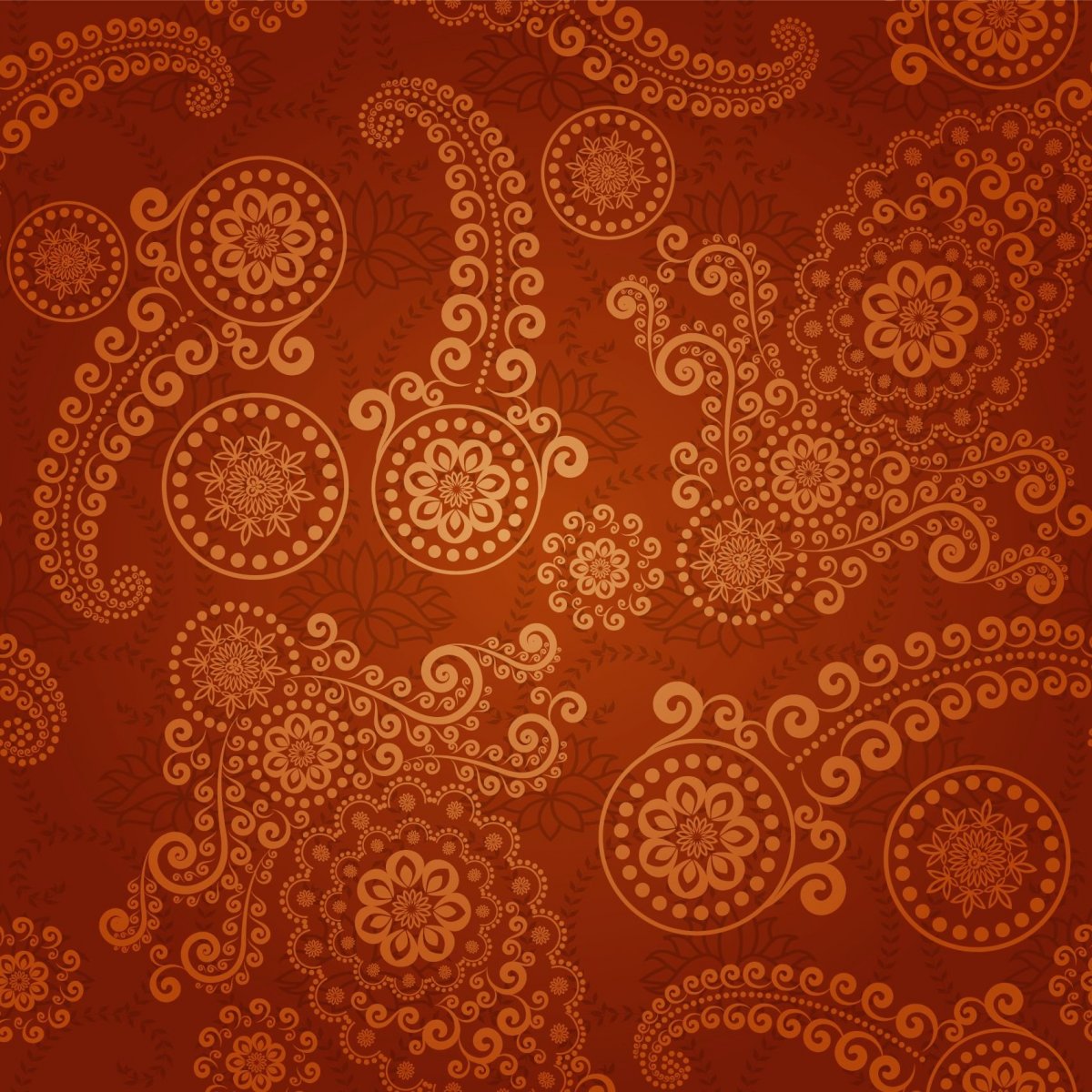 Коричневый Восточный узор