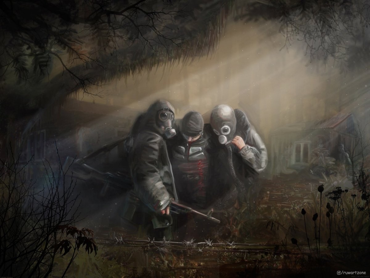 Сталкер бандит в плаще