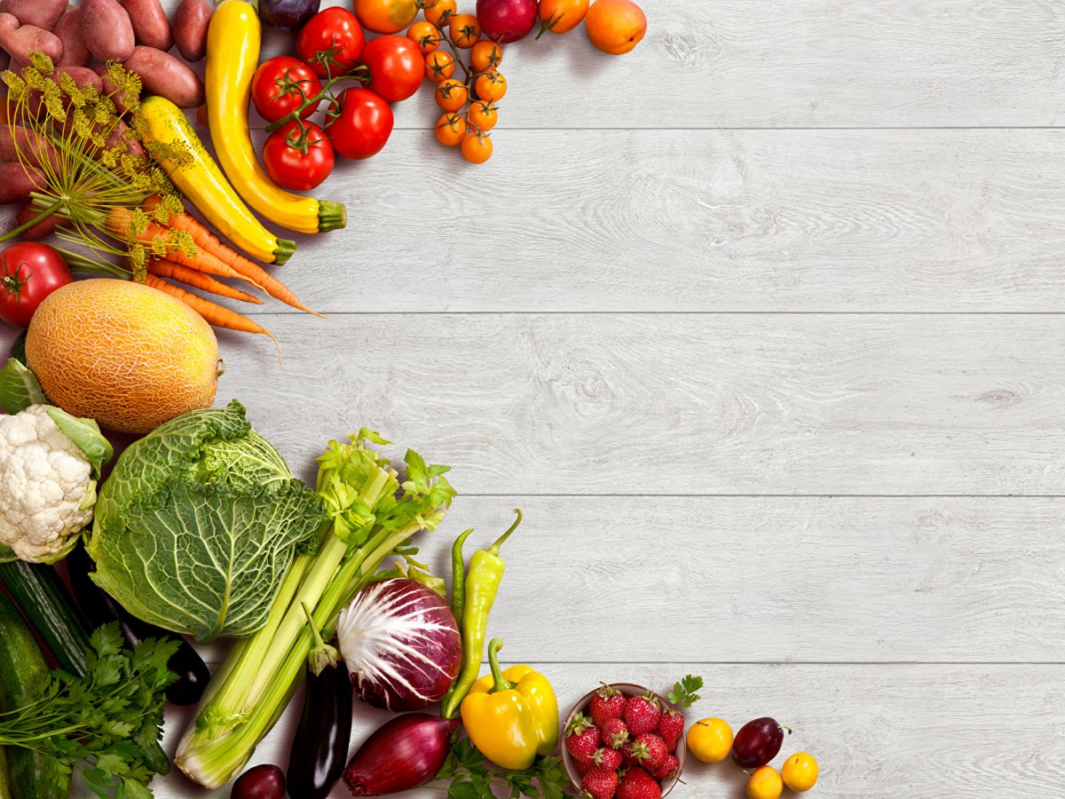 Овощной фон для презентации