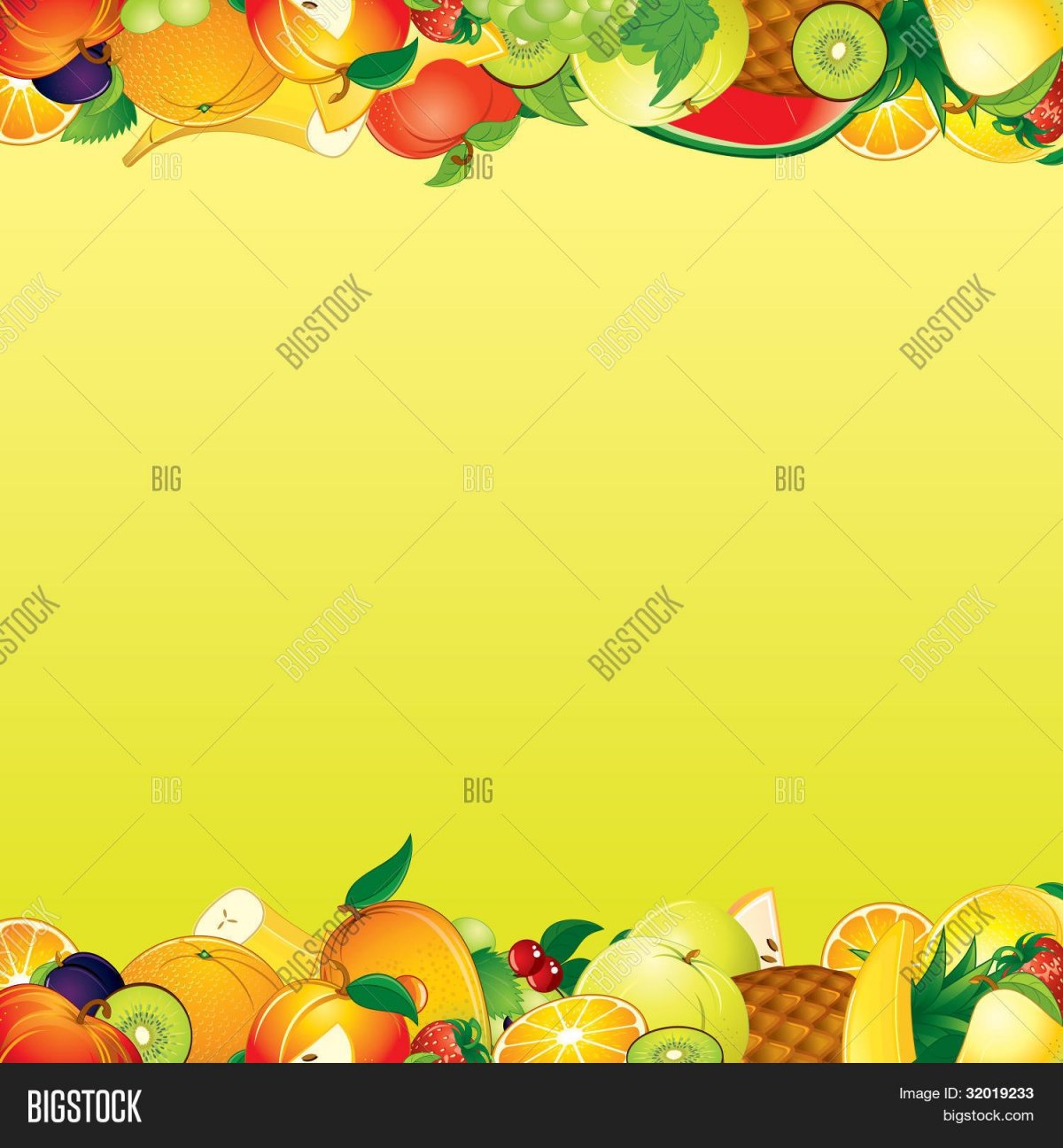 Рамка из овощей и фруктов