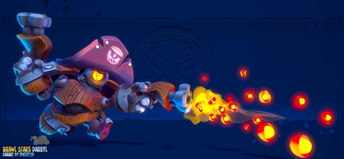Дэррил Brawl Stars пин