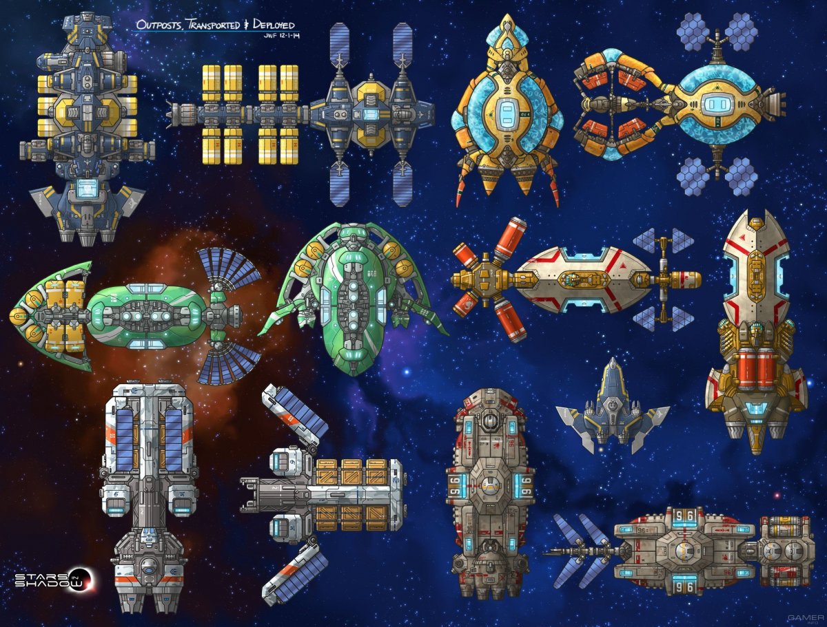 Космический корабль 2 в спрайт сбоку