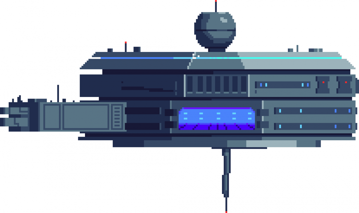 Космический корабль спрайт сбоку