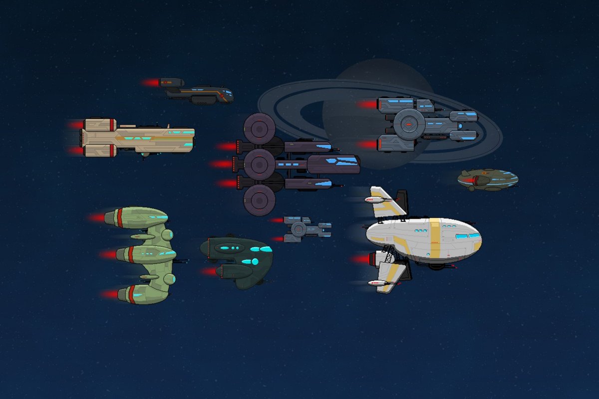 Пиксельная игра про космический корабль