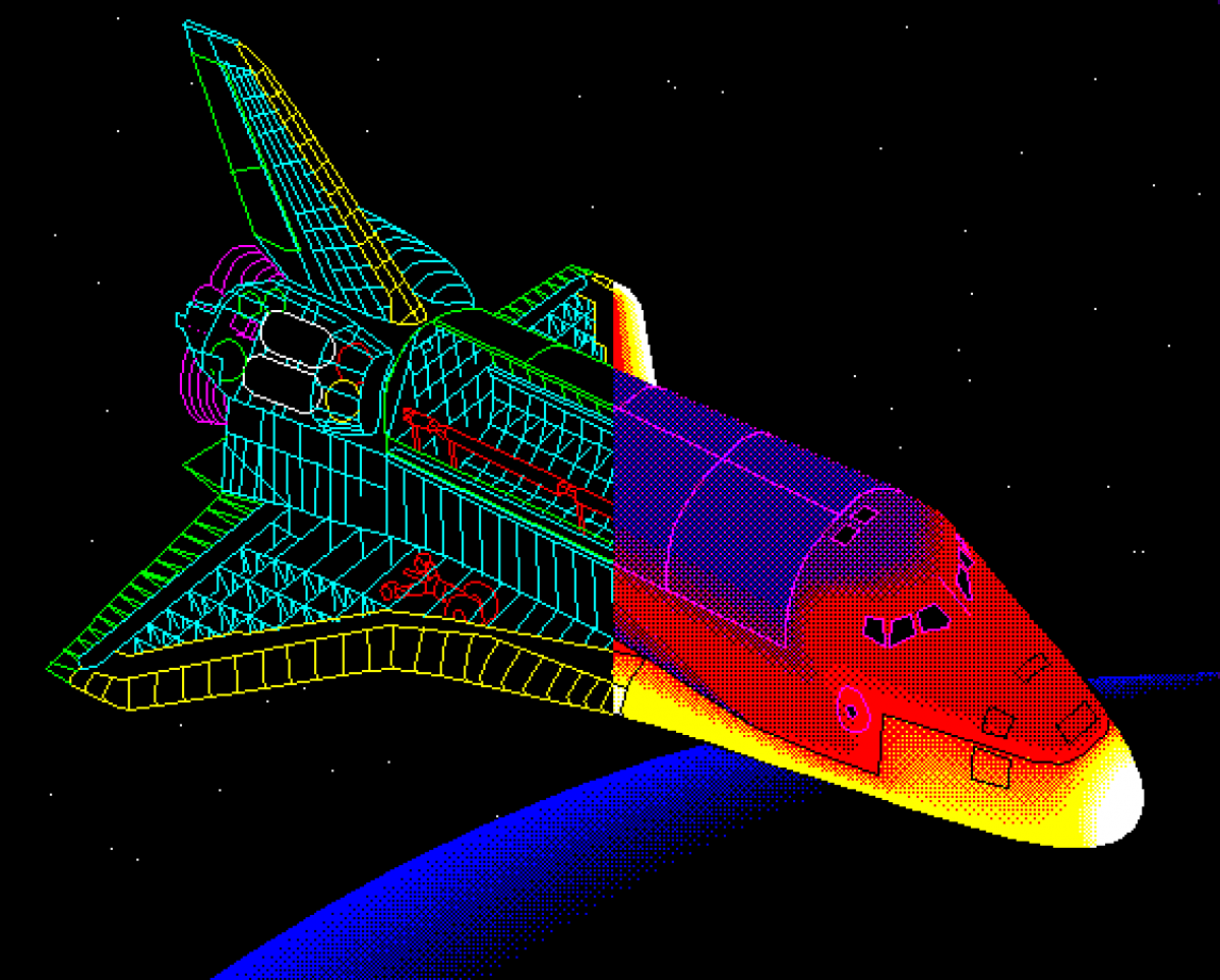 Космический корабль пиксель арт