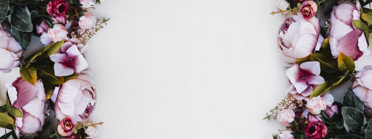 Цветы по бокам рамки