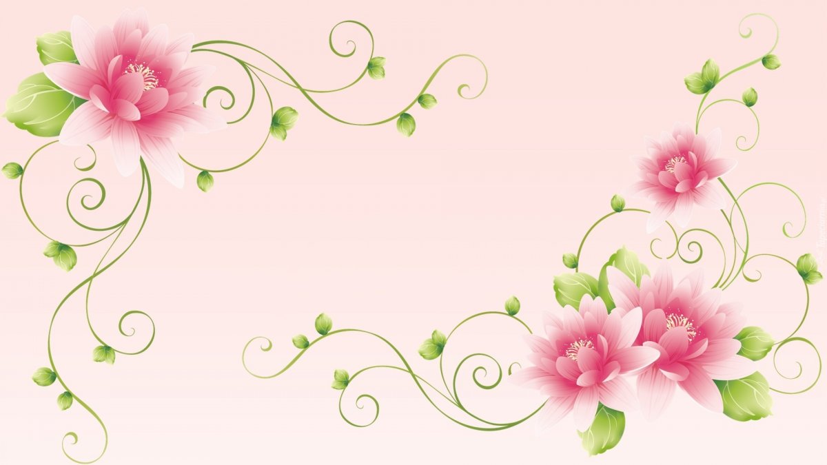 Фон с цветами в углу