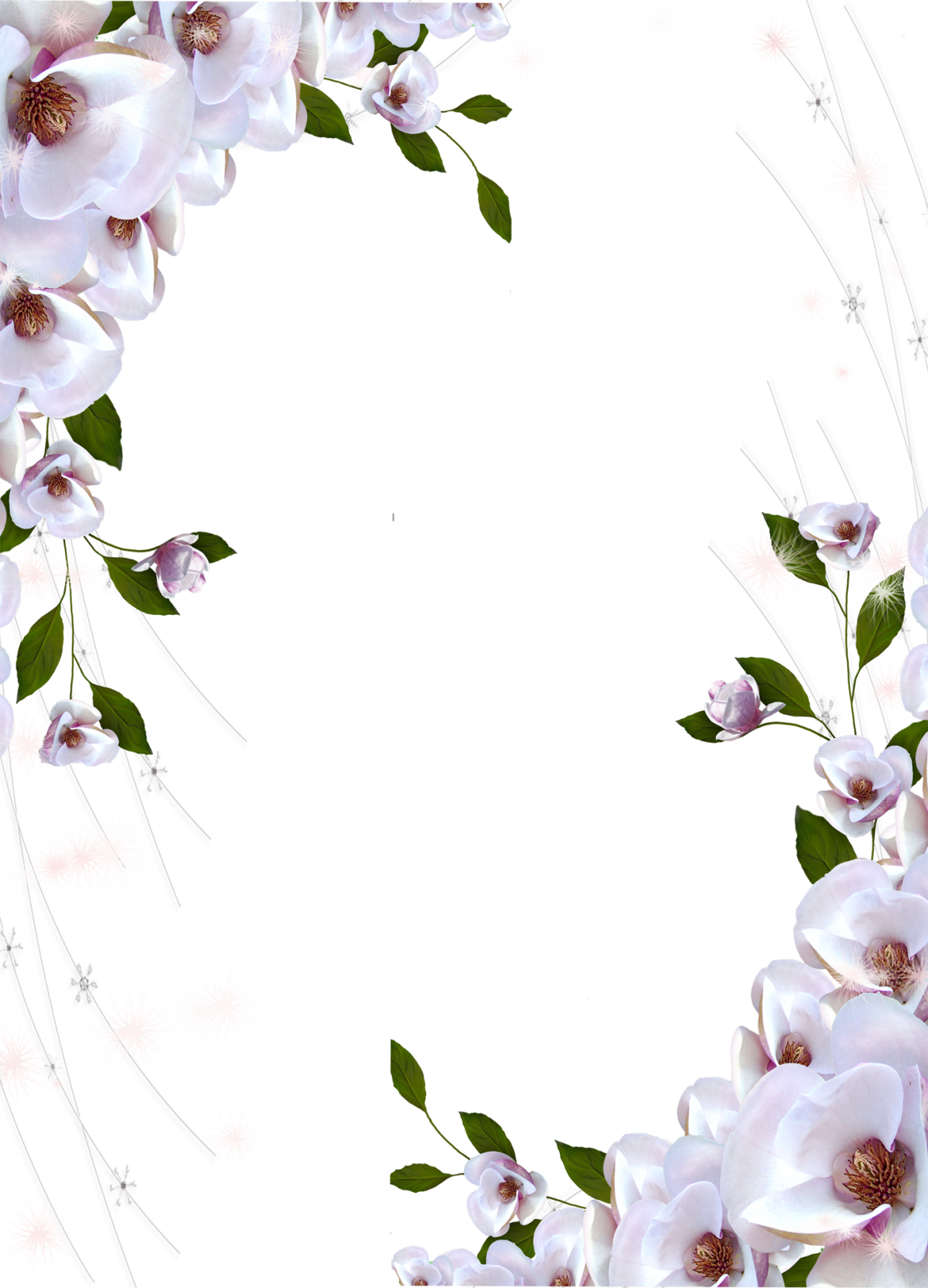 Стильная рамка из цветов