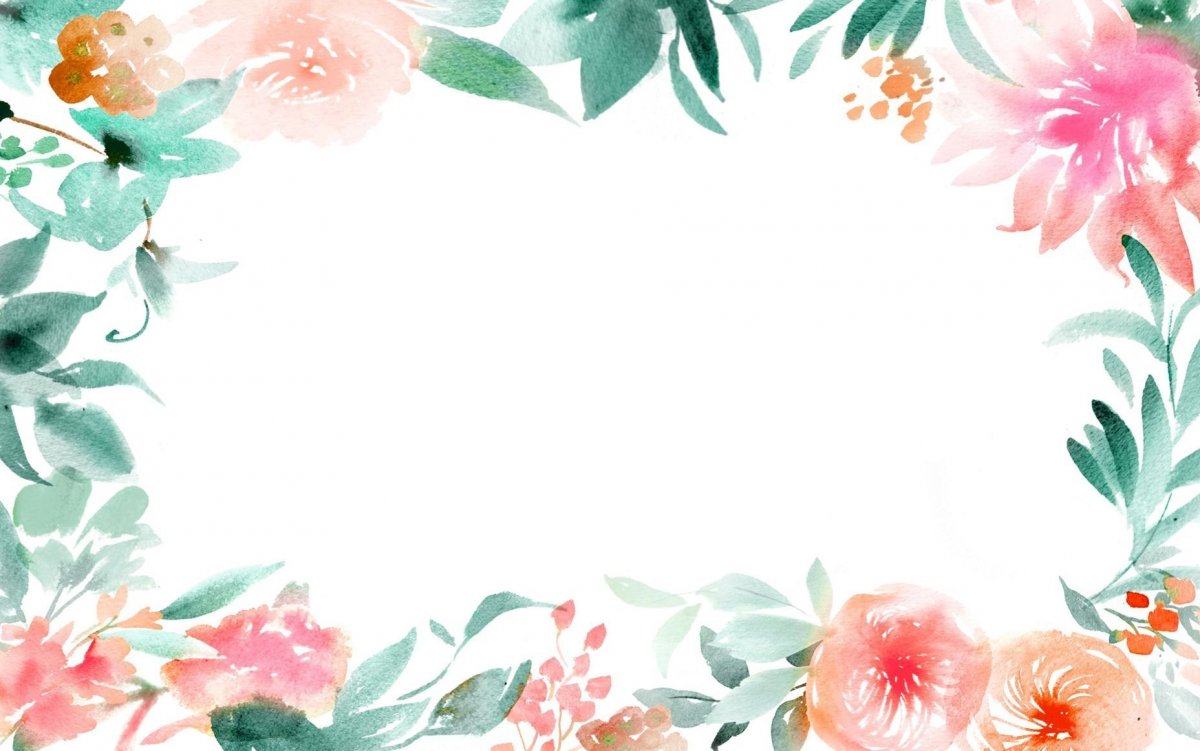 Белый фон с цветами