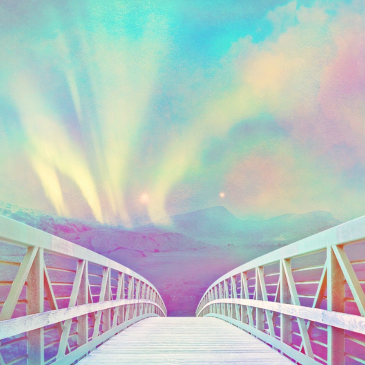 Фотофон мятный с цветами