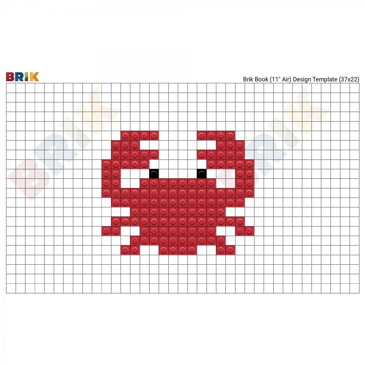 Рисунки по клеточкам краб