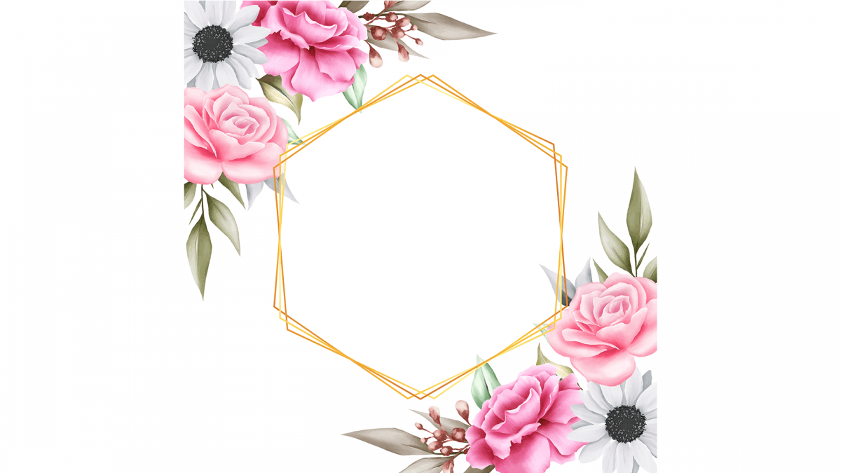 Цветочные рамки для приглашений